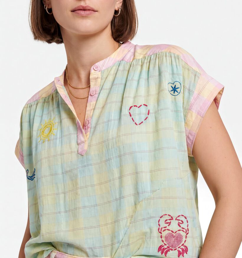 Ador&eacute; Avelon Groene/Roze Blouse voor dames (379152)