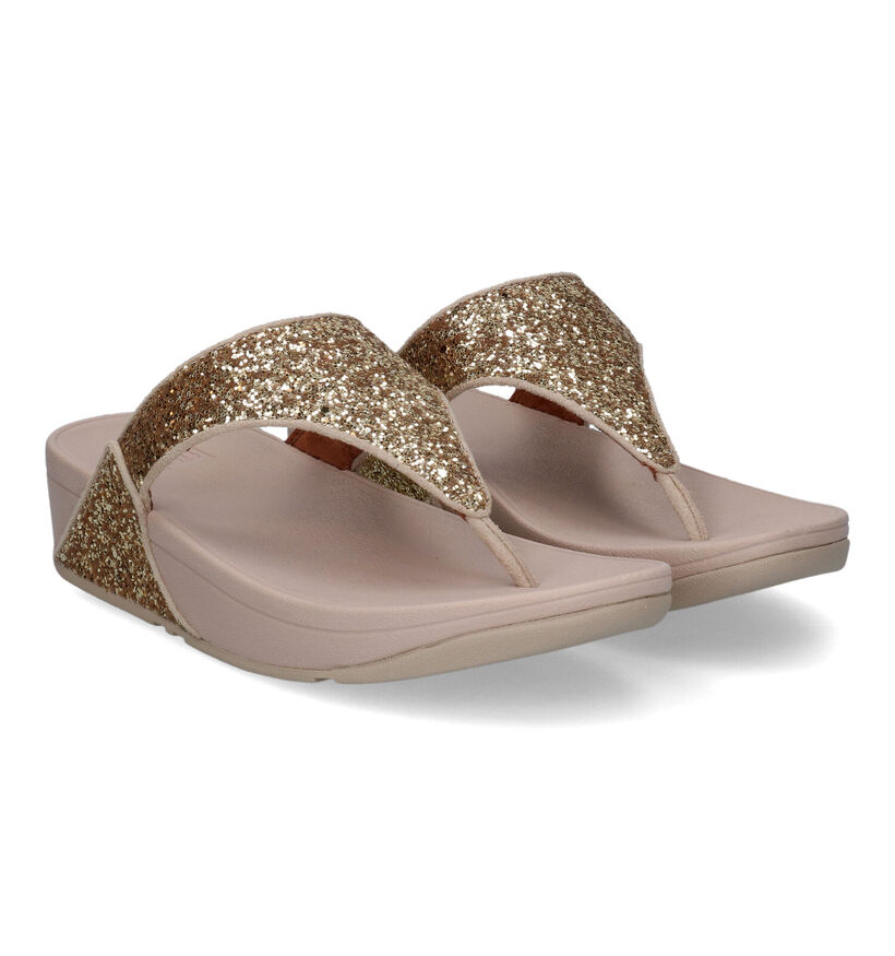 FitFlop Lulu Tongs en Argent en textile (286104)