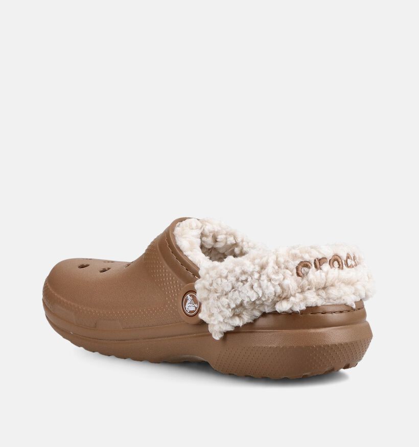 Crocs Classic Fleece Nu-pieds en Marron pour femmes (381334)