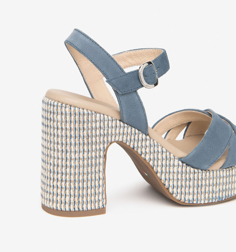 NeroGiardini Blauwe Hoge Sandalen voor dames (370663)