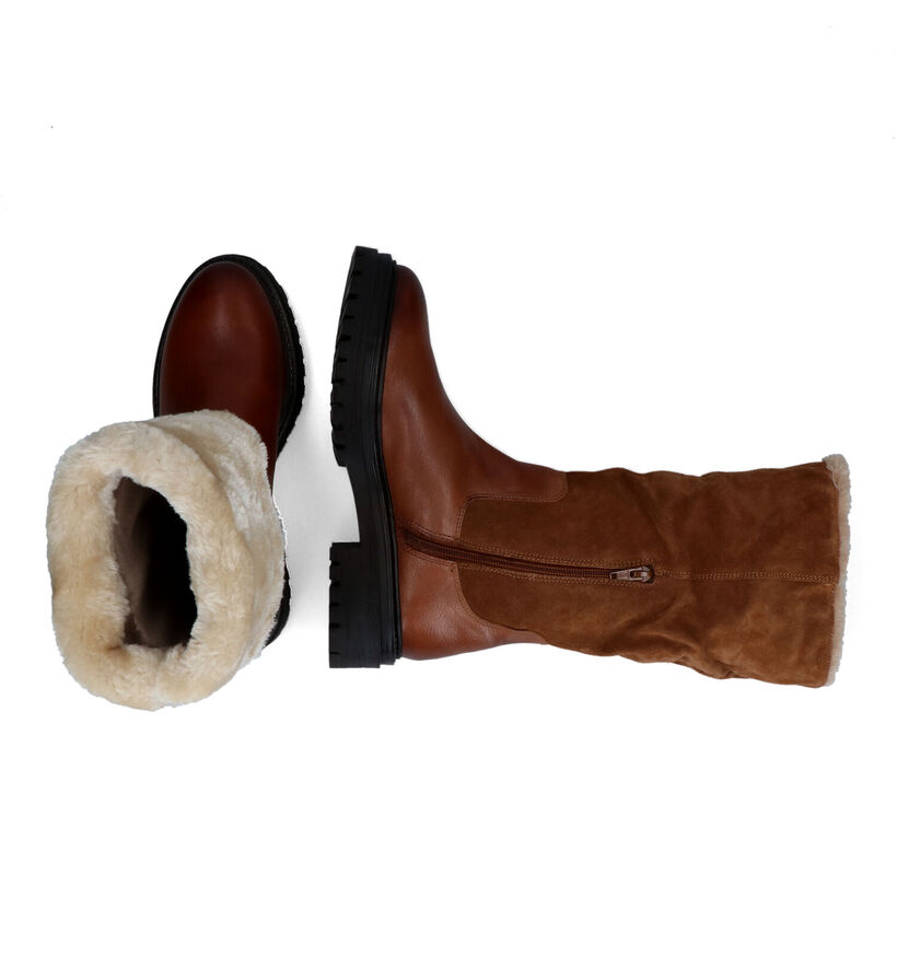 Geox Iridea Bottes en Cognac en cuir (316140)