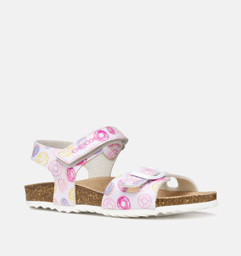 Geox Sandales Blanc/Or/Or rose/Argent