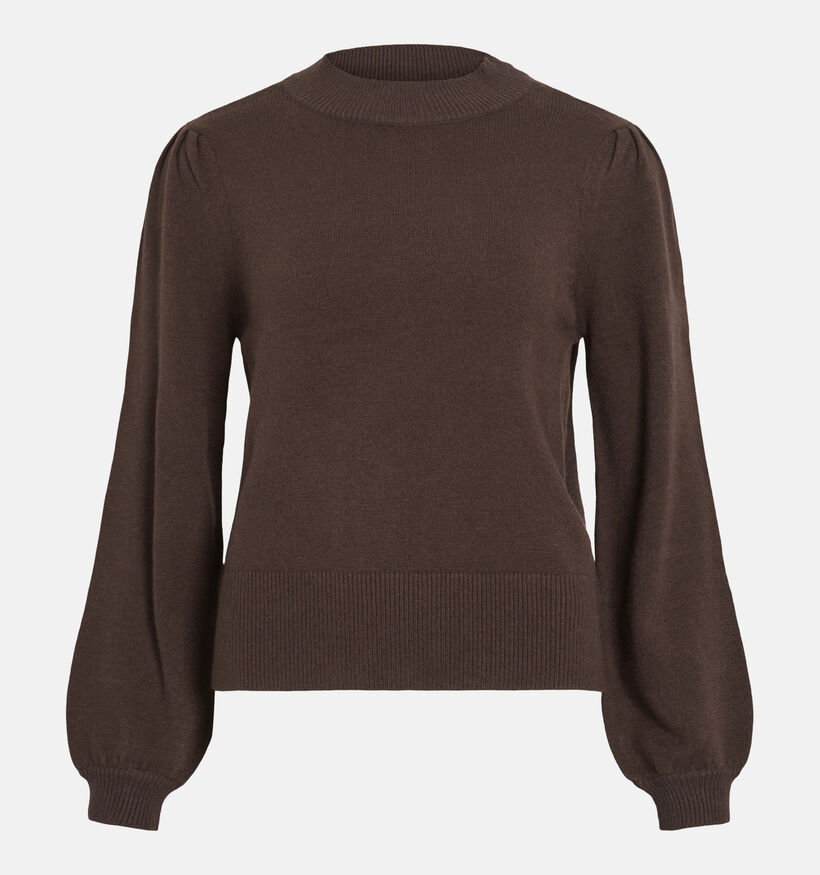 Vila Ril Turtleneck Pull en Brun fonc&eacute; pour femmes (378450)