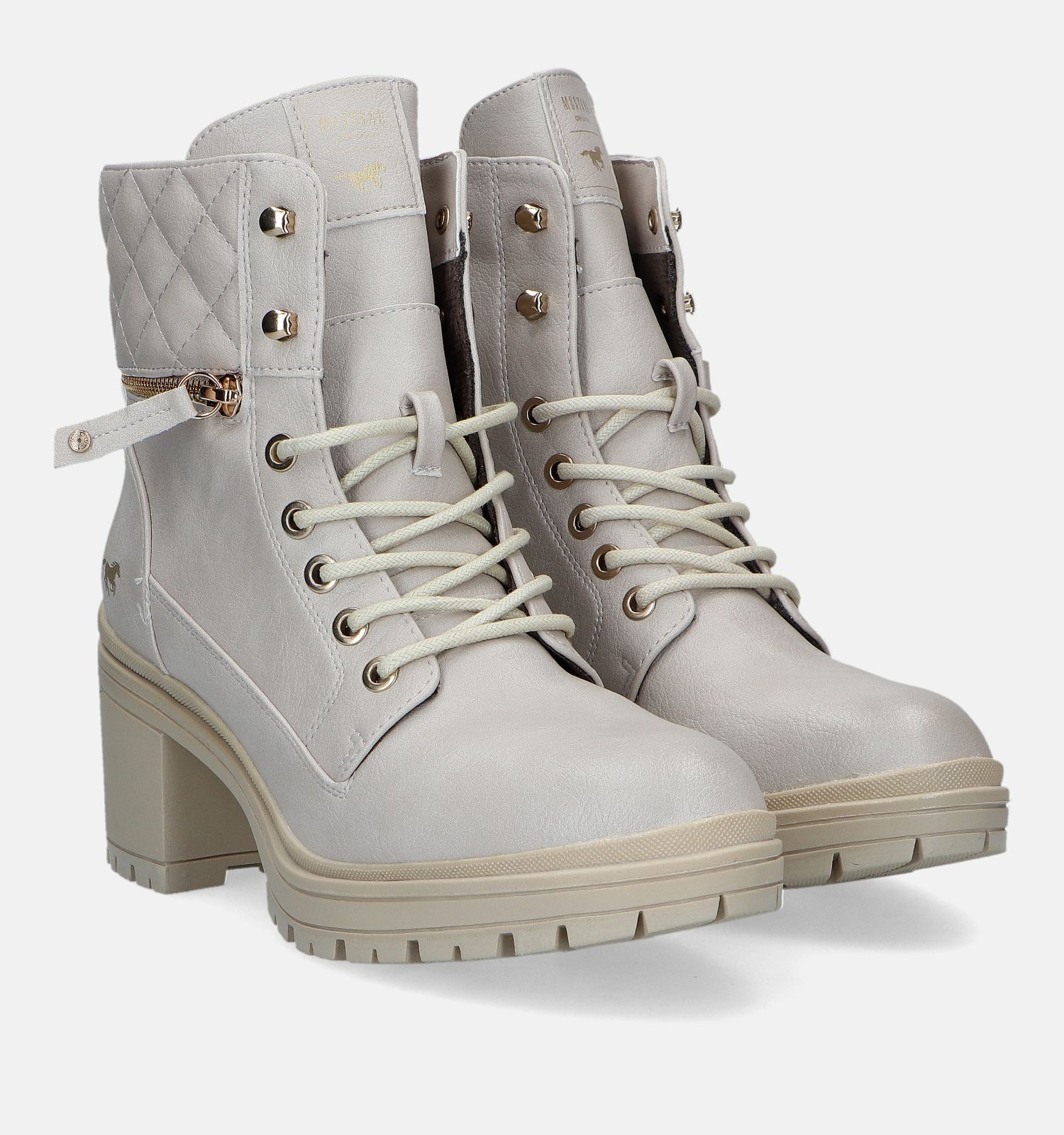 Mustang Ecru Bottines Dames Boots Online op TORFS.BE