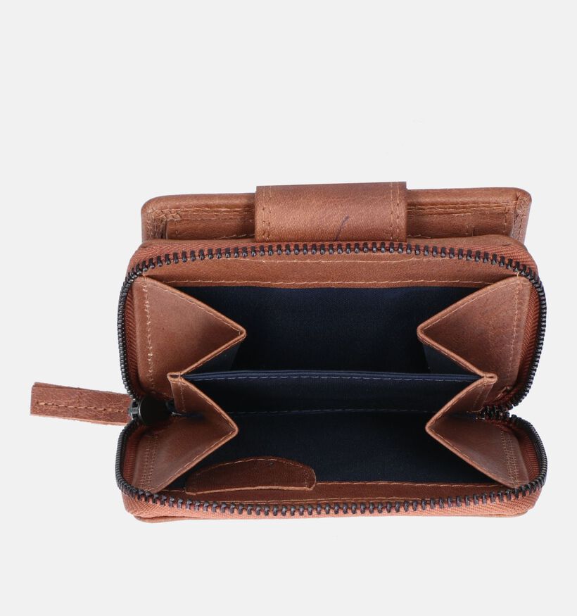 Euro-Leather Cognac Ritsportemonnee voor dames (353566)