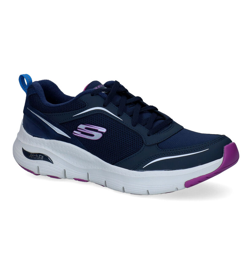 Skechers Arch Fit Gentle Stride Baskets en Bleu pour femmes (301271) - pour semelles orthopédiques