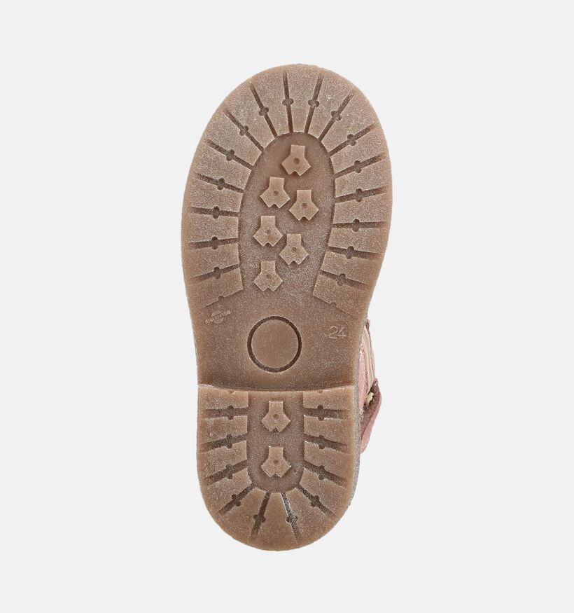STONES and BONES Pixy Boots &agrave; lacets en Rose pour filles (381394) - pour semelles orthop&eacute;diques