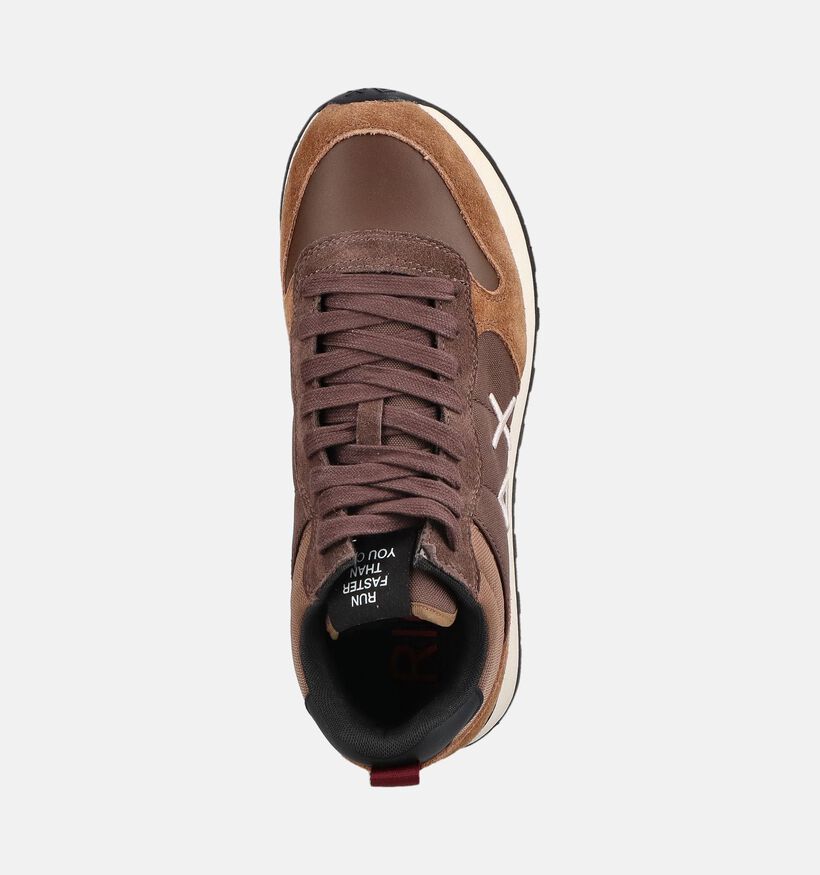 Sun68 Tom 2.0 Bruine Sneakers voor heren (379402) - geschikt voor steunzolen