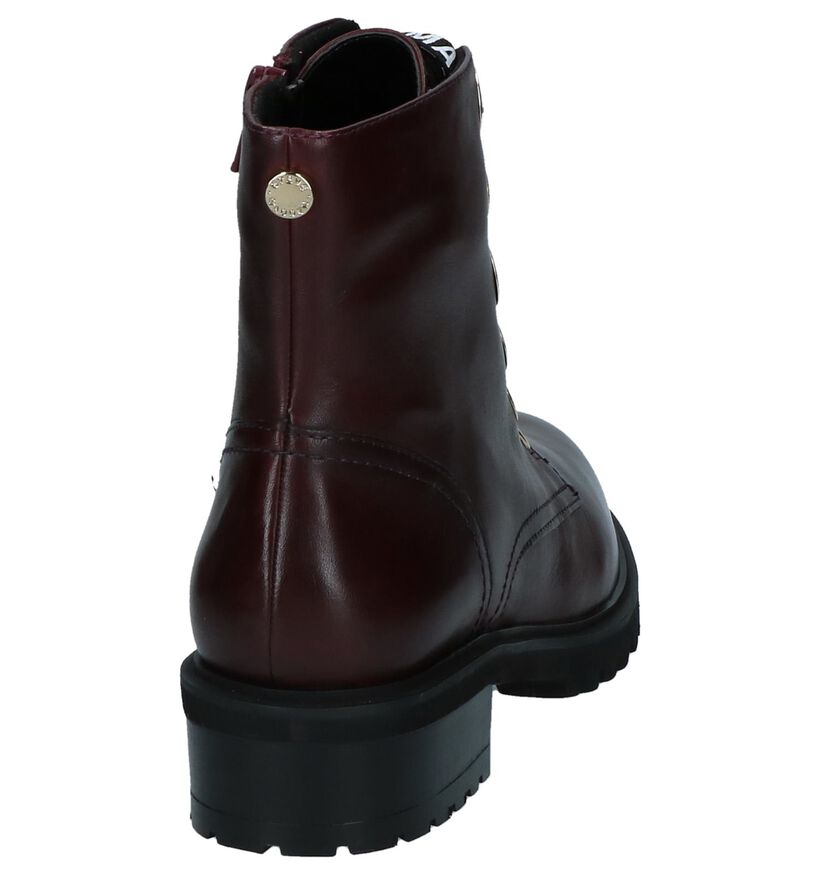 Steve Madden Lindia Bottines en Bordeaux en cuir (225287)