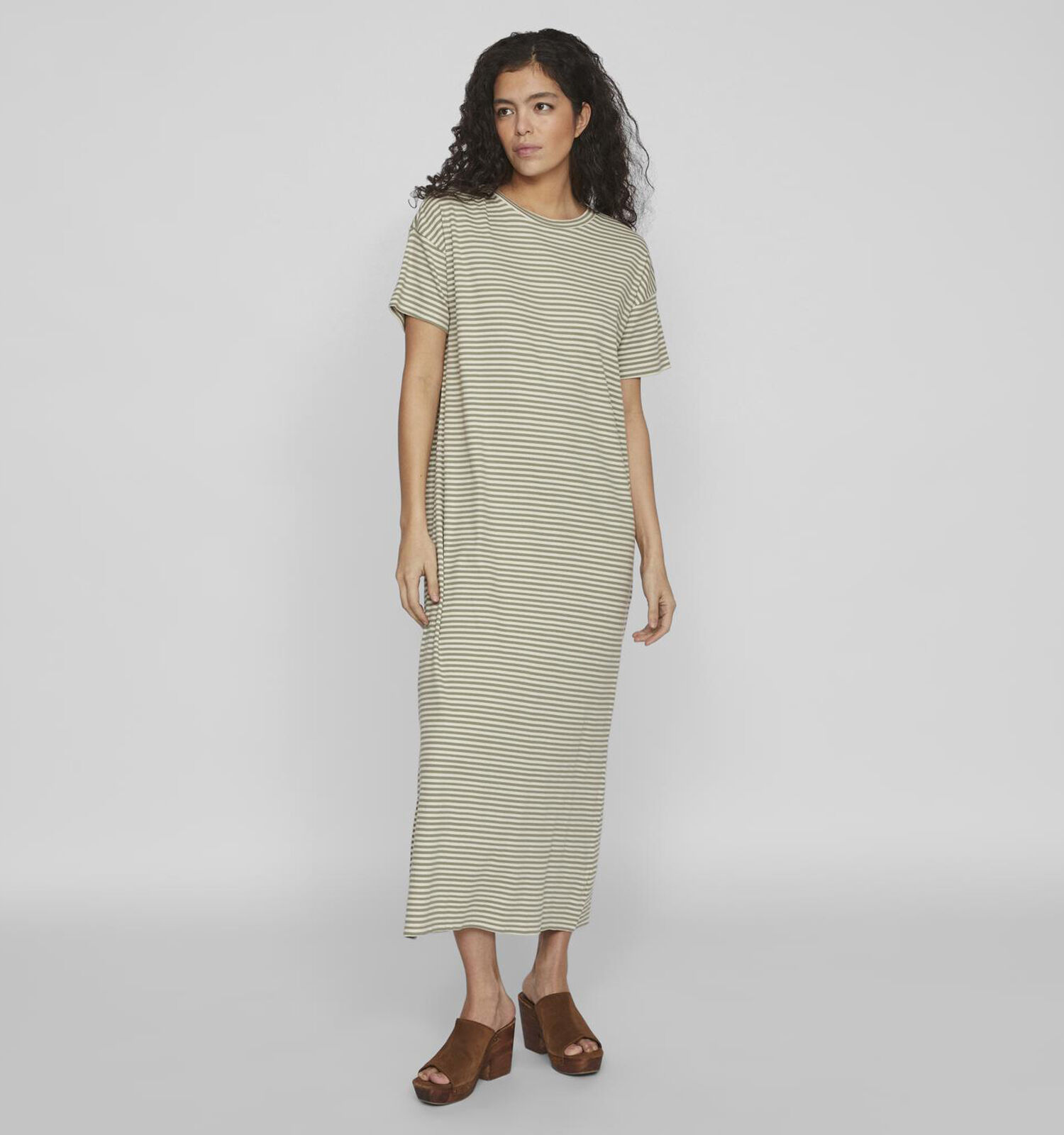 Vila Jada Kaki T shirt jurk Dames Kleedjes Online op TORFS.BE