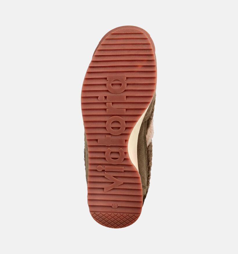 Victoria Kakigroene Veterschoenen voor dames (378888) - geschikt voor steunzolen