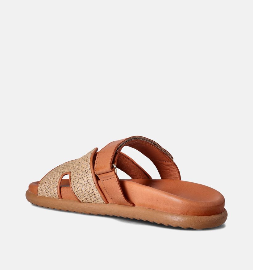 Laurent David Cognac Slippers voor dames (357848)