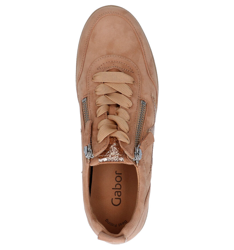 Gabor Best Fitting Cognac Sneakers in daim (271715)