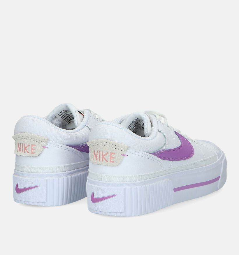 Nike Court Legacy Lift Witte Platform Sneakers voor dames (328020)