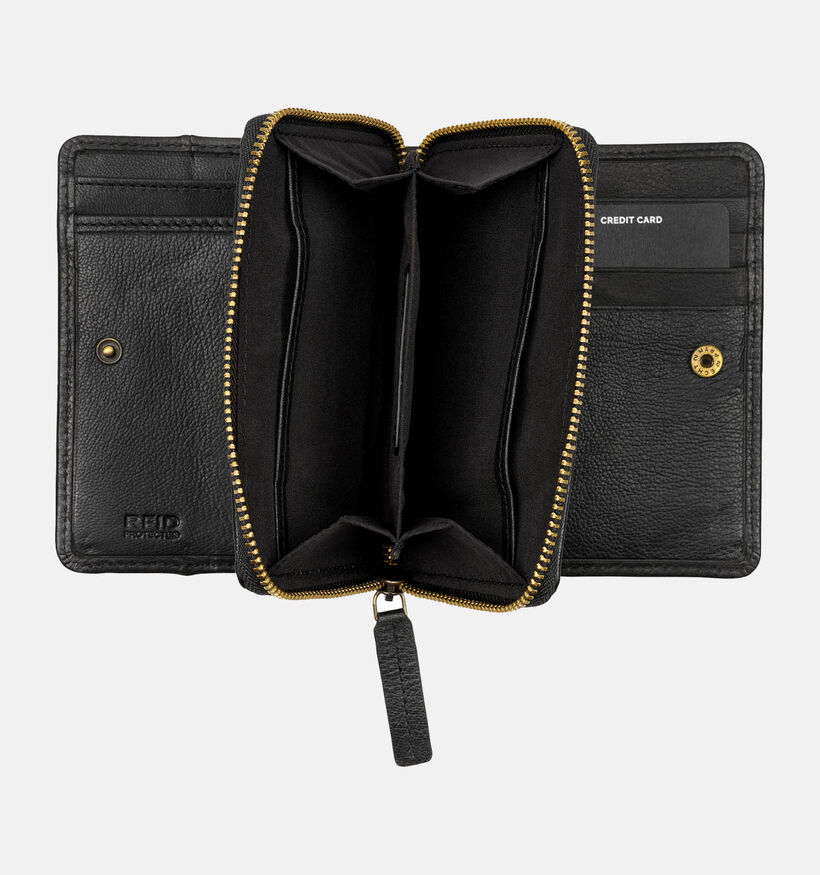 Burkely Norah Porte-monnaie zippé en Noir pour femmes (347963)