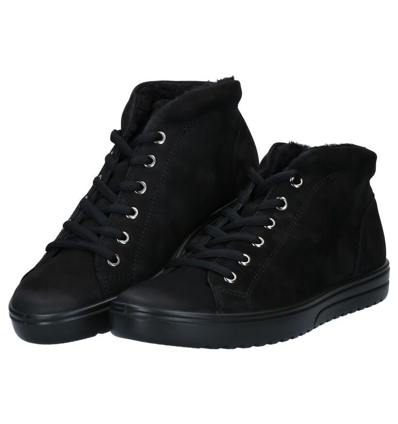 ECCO Fara Zwarte Bottines in nubuck (280882)
