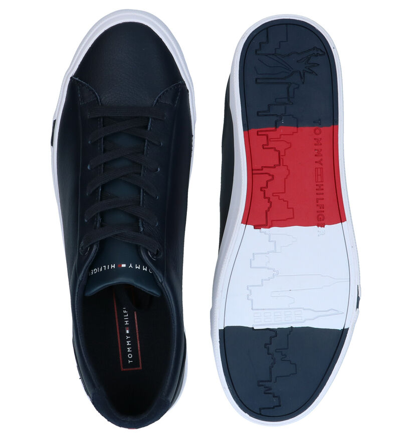 Tommy Hilfiger Corporate Blauwe Veterschoenen in kunstleer (279961)