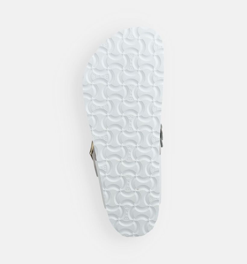 Birkenstock Gizeh Flower Leather Witte Teenslippers voor dames (373359)