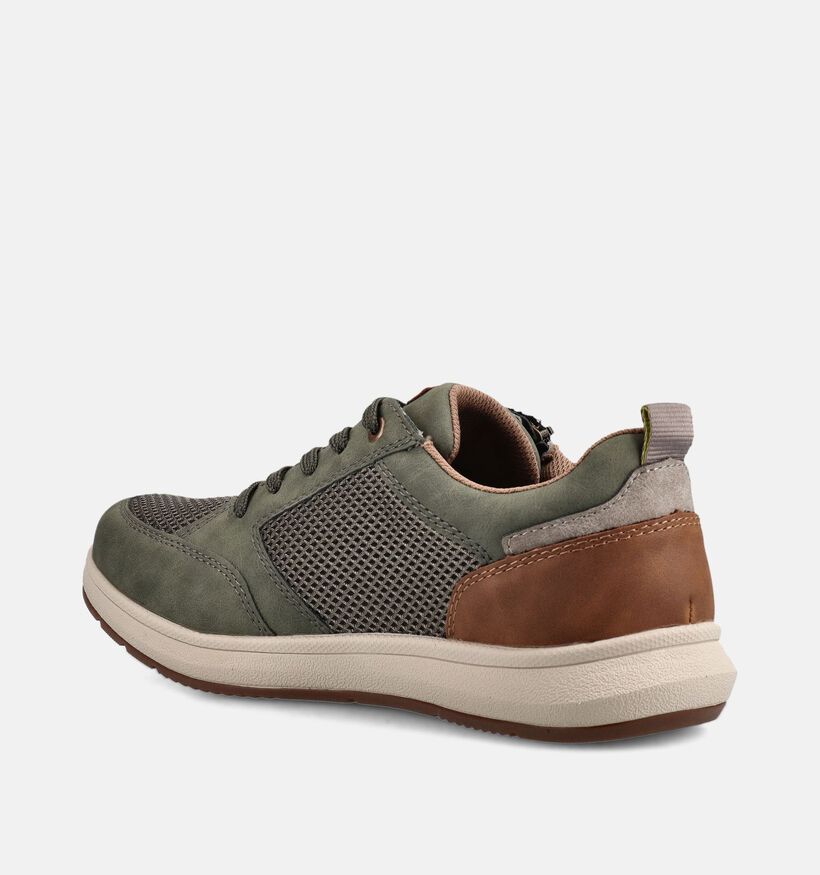 Rieker Kakigroene Sneakers voor heren (367583) - geschikt voor steunzolen