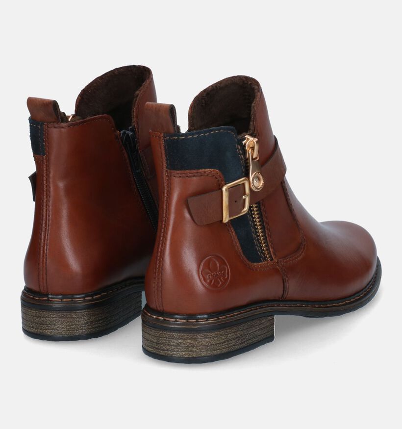 Rieker Bottines basses en Cognac pour femmes (328431)