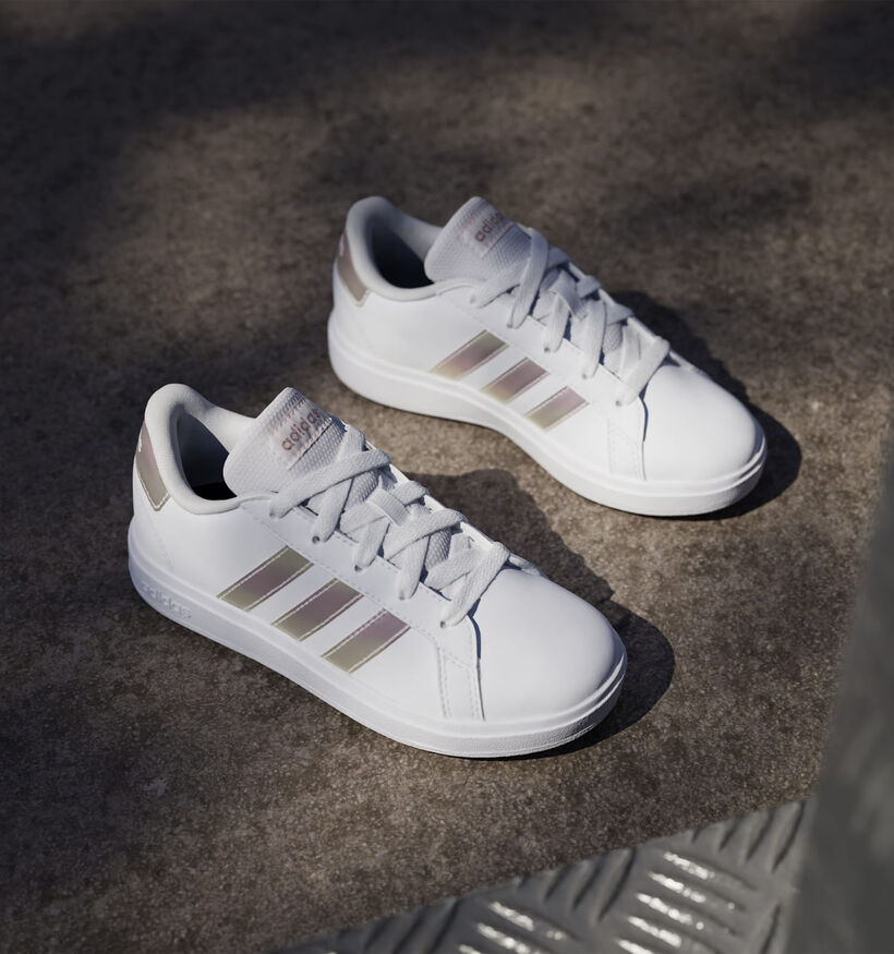 adidas Grand Court 2.0 Witte Sneakers Cloud White voor meisjes (359665) - geschikt voor steunzolen