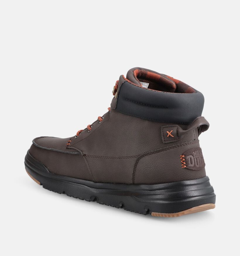 HEYDUDE Bradley II Classic Donkerbruine Boots met Veter voor heren (378088) - geschikt voor steunzolen