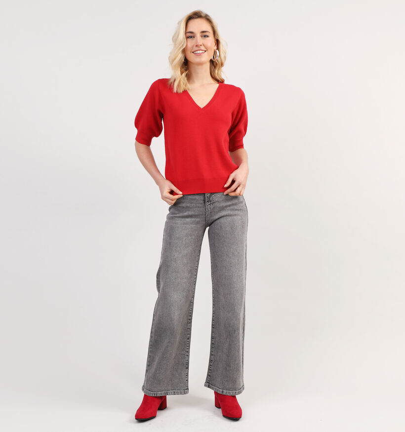 Vero Moda Gold Blauwe Trui met V-hals voor dames (349622)