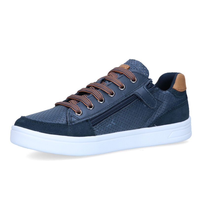 Geox DJRock Chaussures basses en Bleu pour garçons (320625) - pour semelles orthopédiques