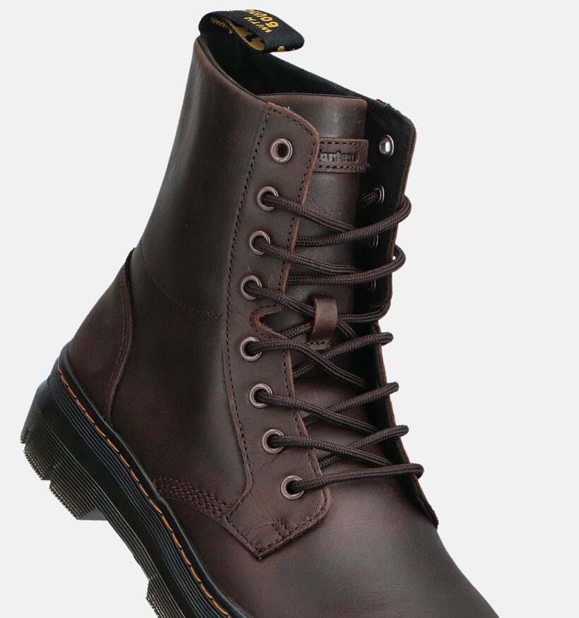Dr. Martens Combs Leather Donkerbruine Boots met Veters voor heren (378038) - geschikt voor steunzolen