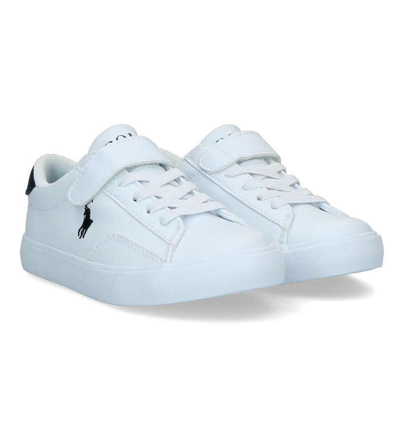 Polo Ralph Lauren Theron Chaussures à Velcro en Blanc pour garçons (320142)