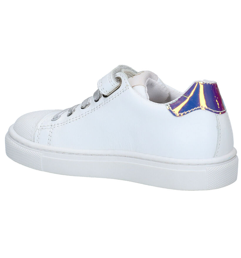 Little David Chaussures à velcro en Blanc en cuir (289319)