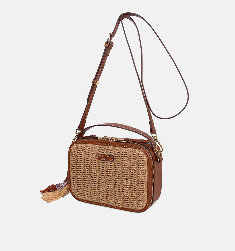 Laurent David Cognac/Beige Crossbodytas voor dames (373945)