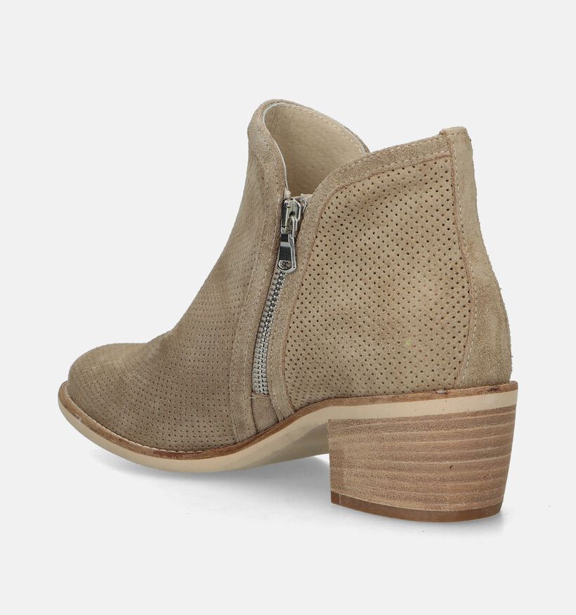 Signatur Bottines à talons en Taupe pour femmes (340790)