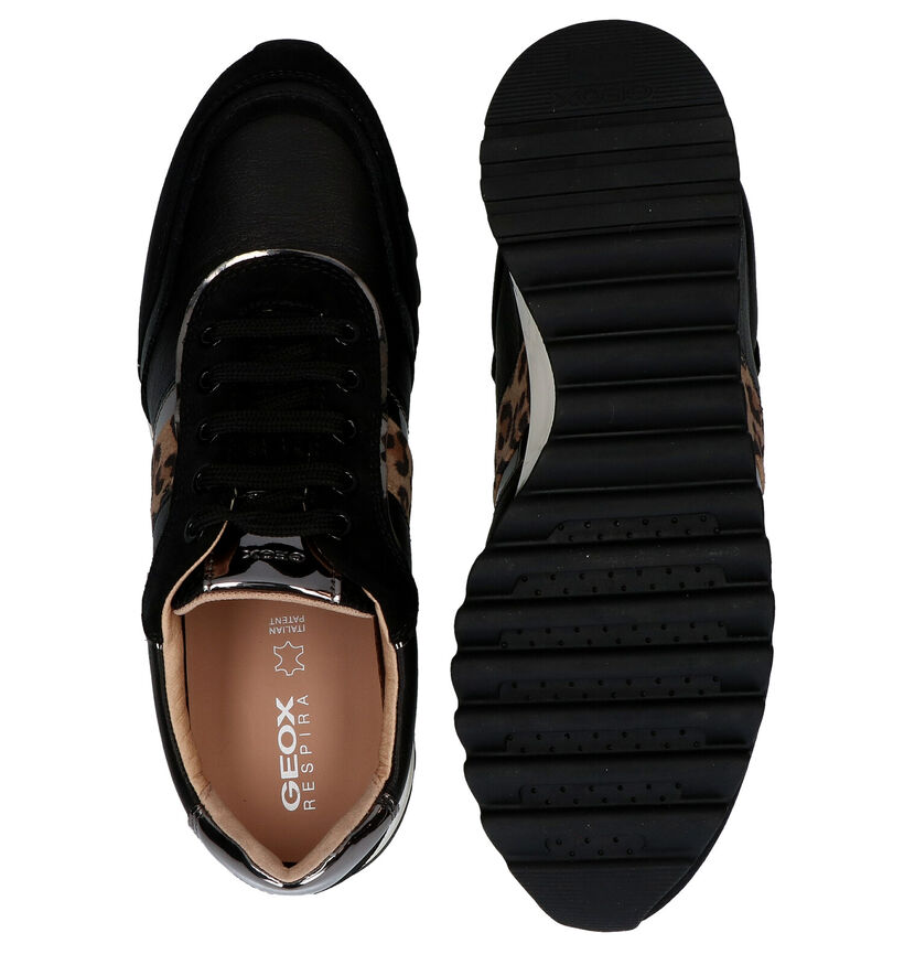 Geox Tabelya Zwarte Veterschoenen in leer (278861)