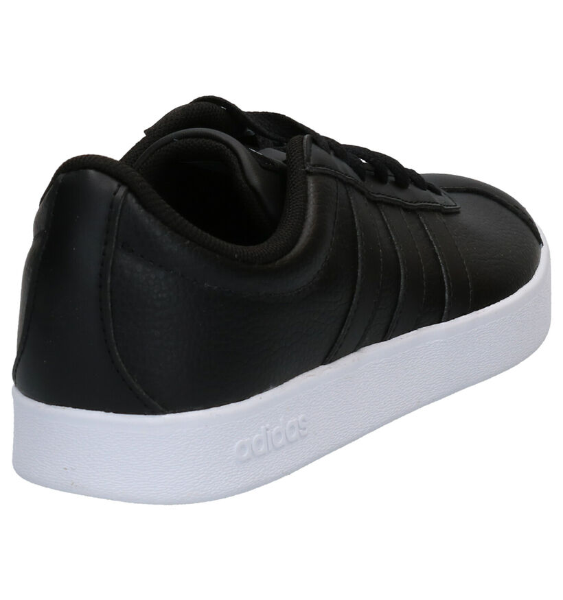 adidas VL Court 2.0 Zwarte Sneakers in kunstleer (252576)