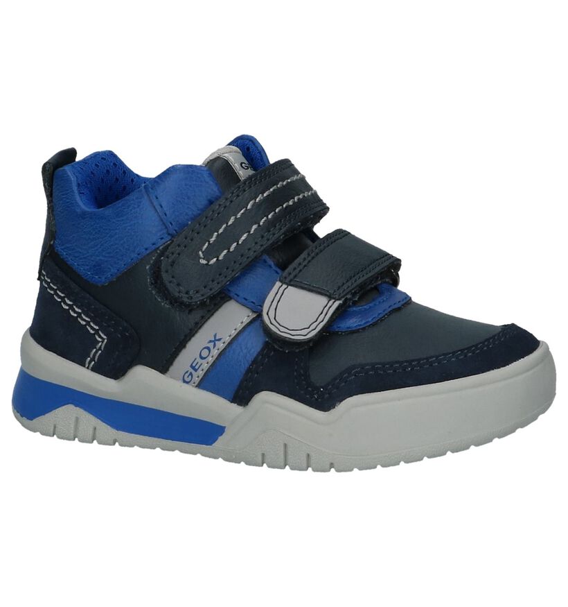 Geox Donker Blauwe Hoge Velcroschoenen in kunstleer (223171)