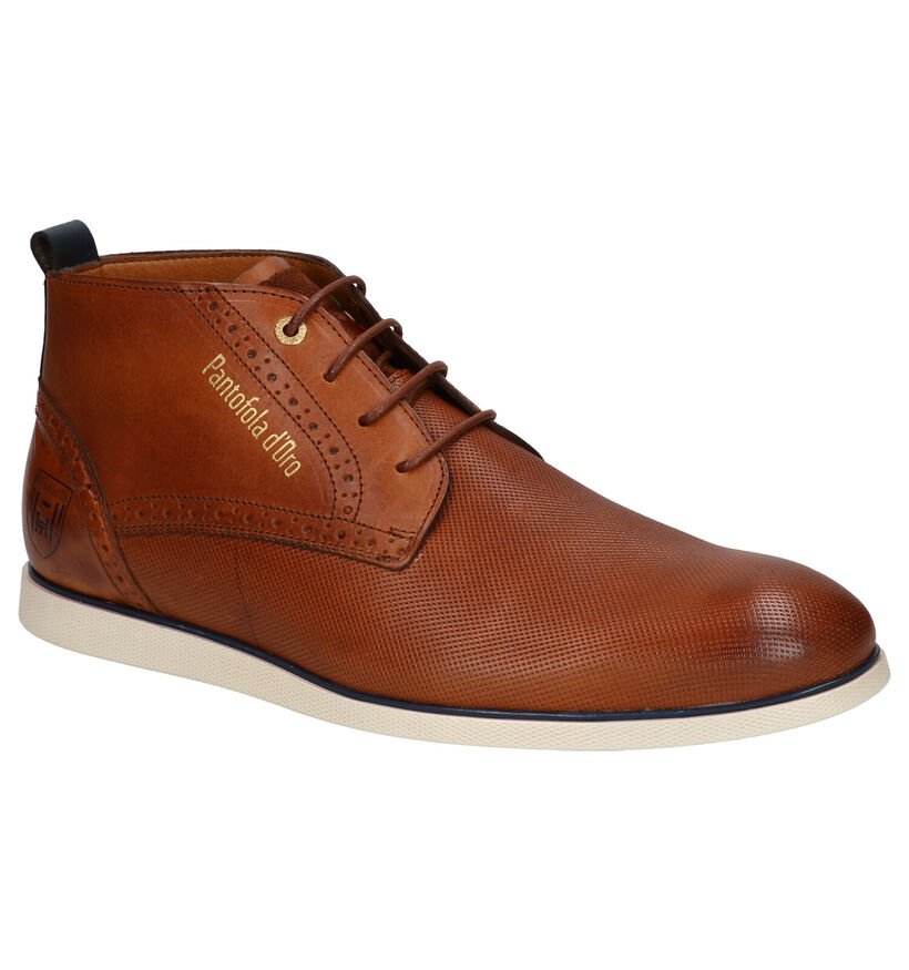 Pantofola d'Oro Lugo Mid Cognac Geklede Boots in leer (257391)