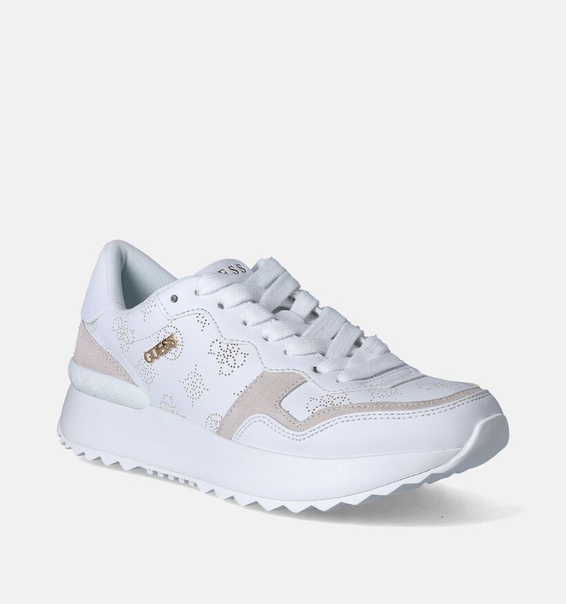 Guess Vinsa Witte Veterschoenen voor dames (350435)