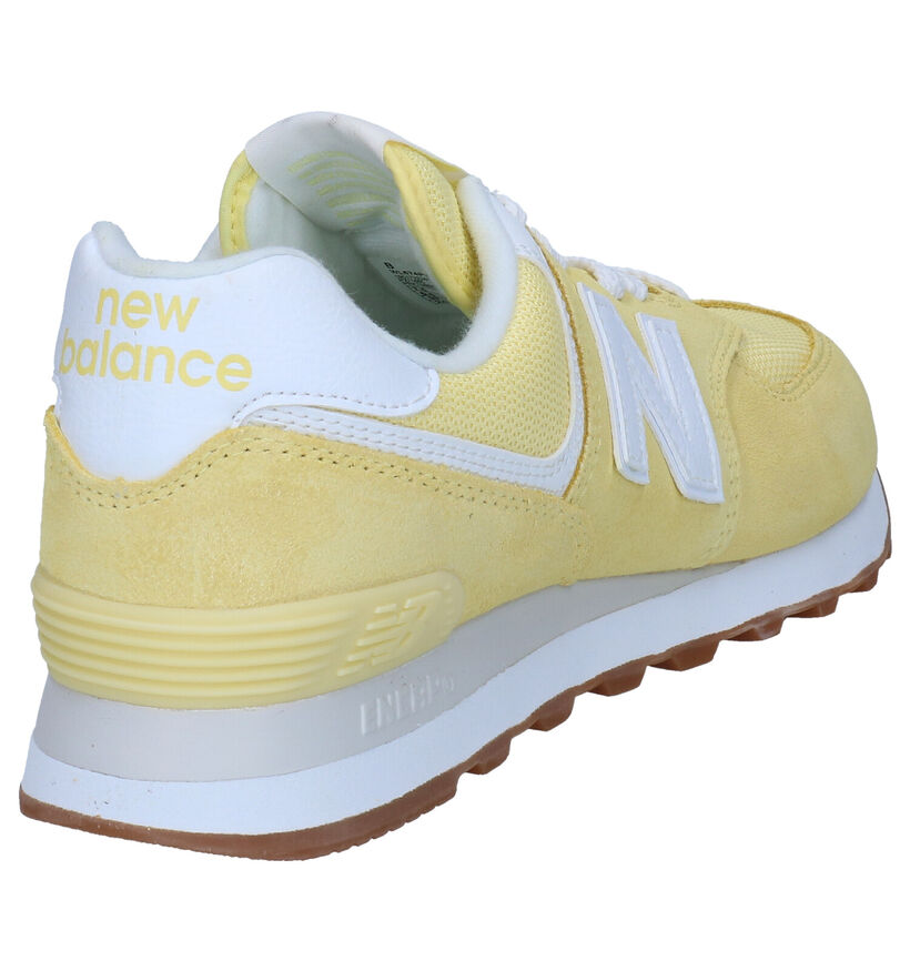New Balance WL574 Roze Sneakers in daim (293644)