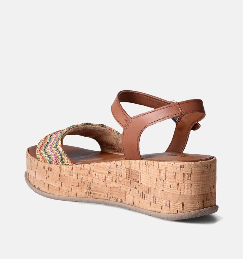 Tamaris Sandales compensées en Cognac pour femmes (354413)