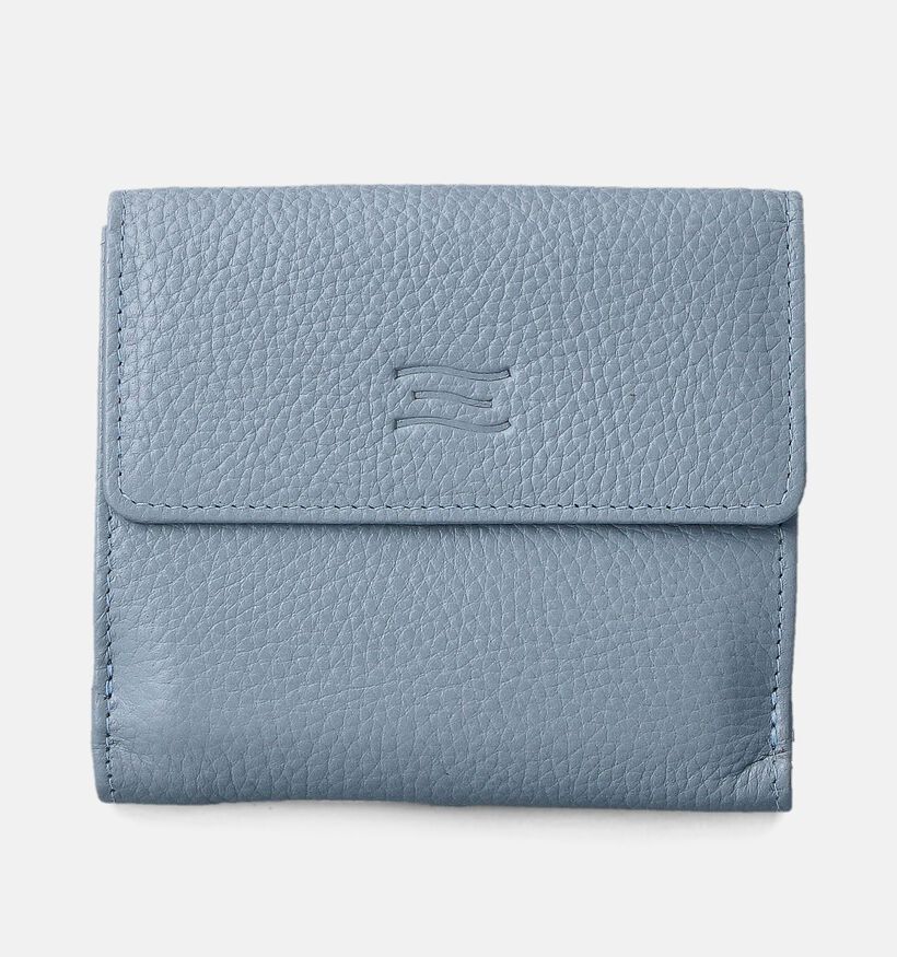 Crinkles Blauwe Overslagportemonnee voor heren, dames (358105)