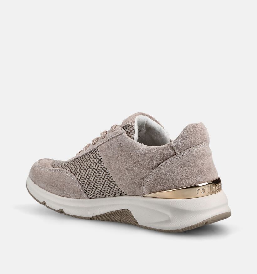 Gabor Rollingsoft Baskets casual en Beige pour femmes (369505) - pour semelles orthop&eacute;diques