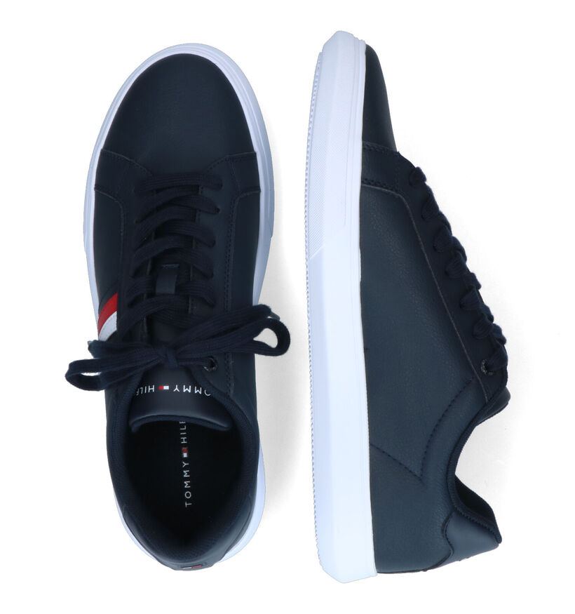Tommy Hilfiger Corporate Blauwe Sneakers in leer (314272)