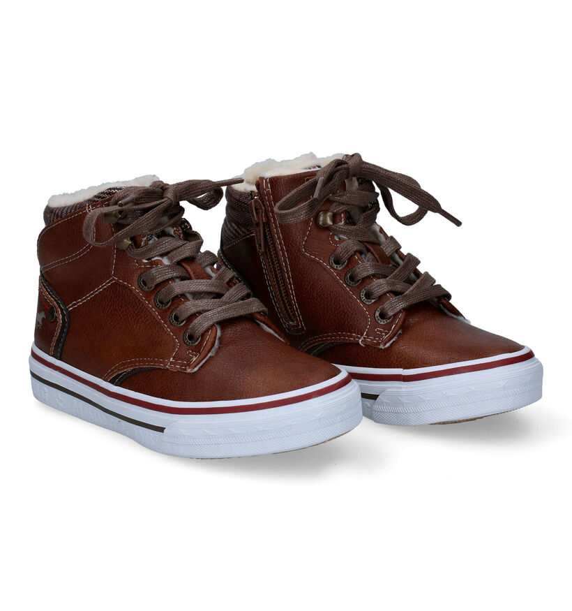 Mustang Chaussures hautes en Marron en simili cuir (313979)