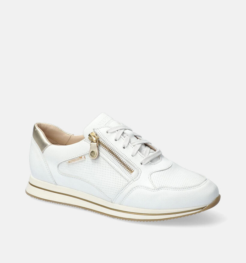 Mephisto Leenie Witte Veterschoenen voor dames (369961) - geschikt voor steunzolen