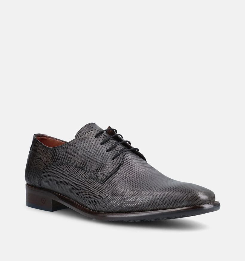 Ambiorix Jurassic Zwarte Geklede Veterschoenen voor heren (381998)
