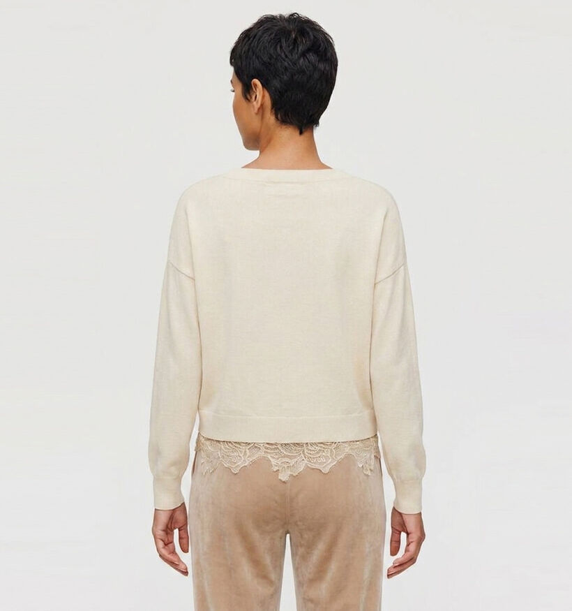 Vila Odine Beige Sweater met Kant voor dames (382051)
