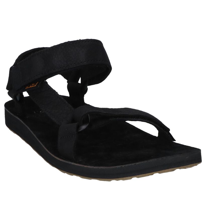 Original Sandales de marche en Noir en nubuck (242697)