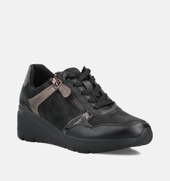 Jana Lage schoenen Zwart/Taupe