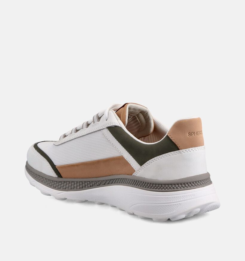 Geox Spherica Actif X1 Witte Veterschoenen voor heren (368028) - geschikt voor steunzolen